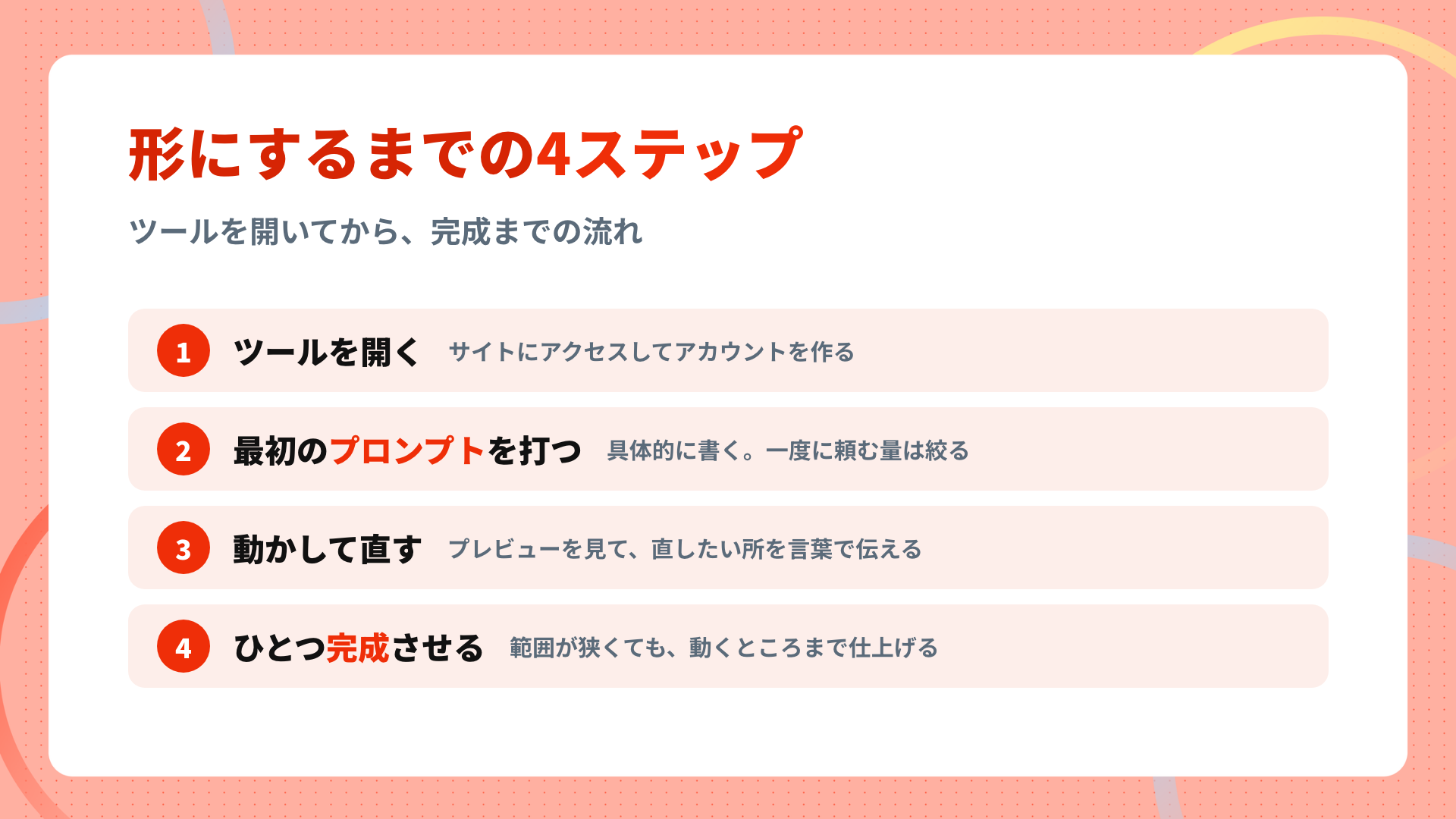 バイブコーディングで作りたいものを形にする手順