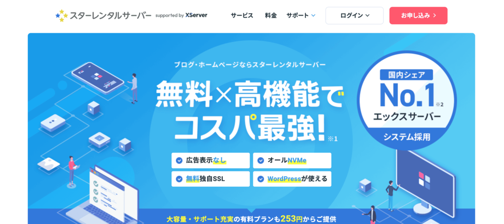 コスパと表示速度を両立したいなら「スターレンタルサーバー」